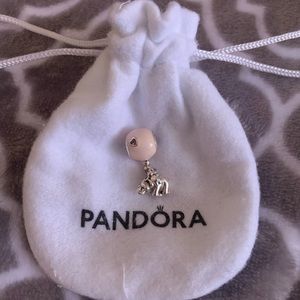 pink elephant pandora charm